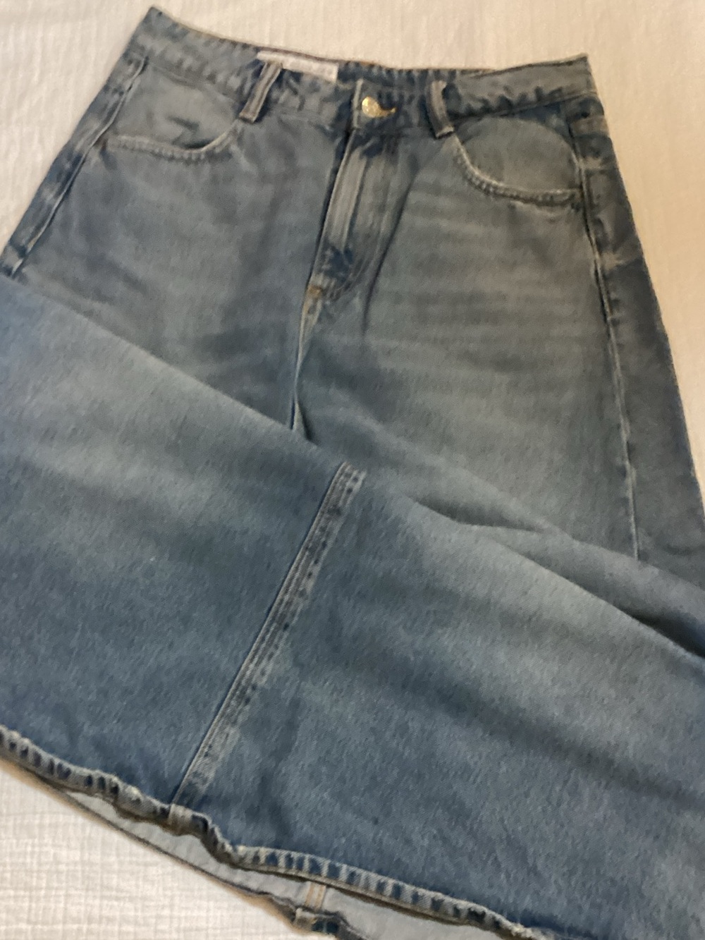 Zara Skirt, in Light Blue Denim